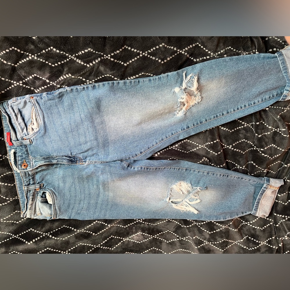 Celebrity Pink Denim Distressed Skinny Jeans